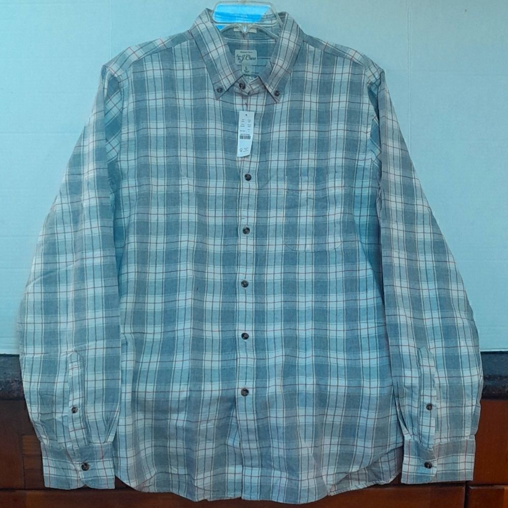 J. Crew Twill Shirt...New...L.
